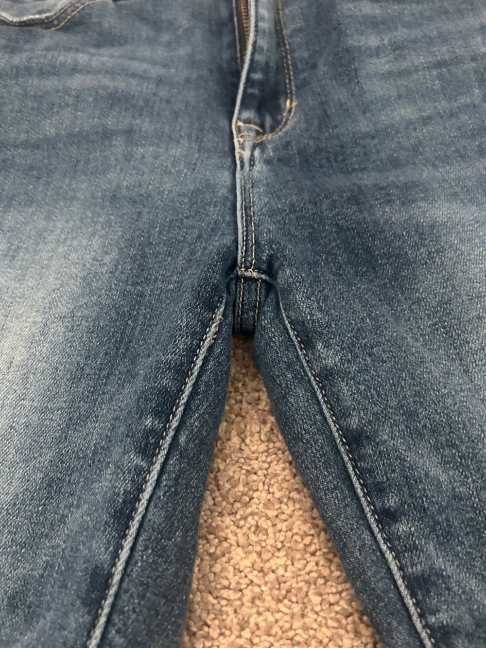 High-Rise cropped Straight Leg Denim Jeans - Faded Blue - Picture 3 of 8